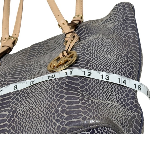 Michael Kors Snake-print Leather Handbag Tote - Picture 7 of 12
